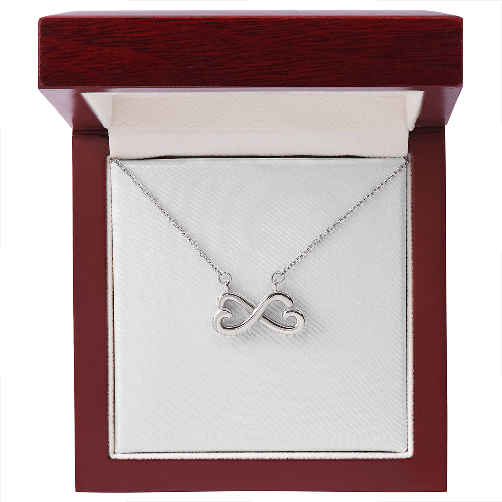 Interlocking Hearts Infinity Necklace – Romantic Gift for Wife or Girlfriend