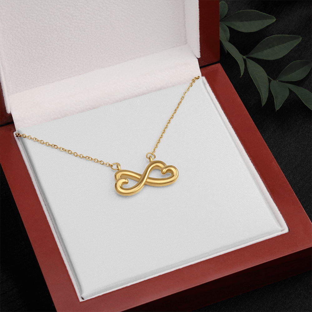 Interlocking Hearts Infinity Necklace – Romantic Gift for Wife or Girlfriend