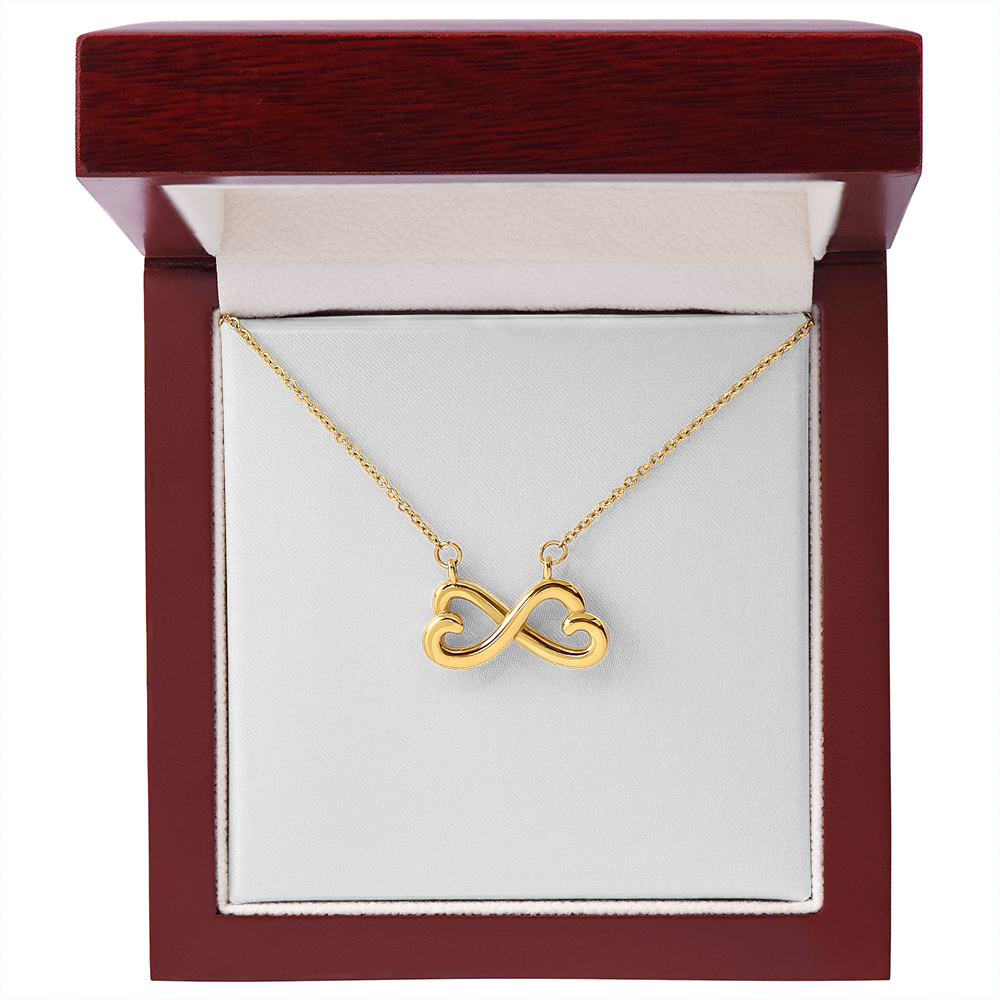 Interlocking Hearts Infinity Necklace – Romantic Gift for Wife or Girlfriend