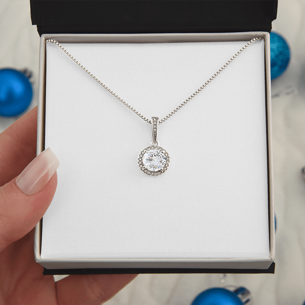 14K White Gold Cushion Cut Pendant – Sparkling Gift for Her