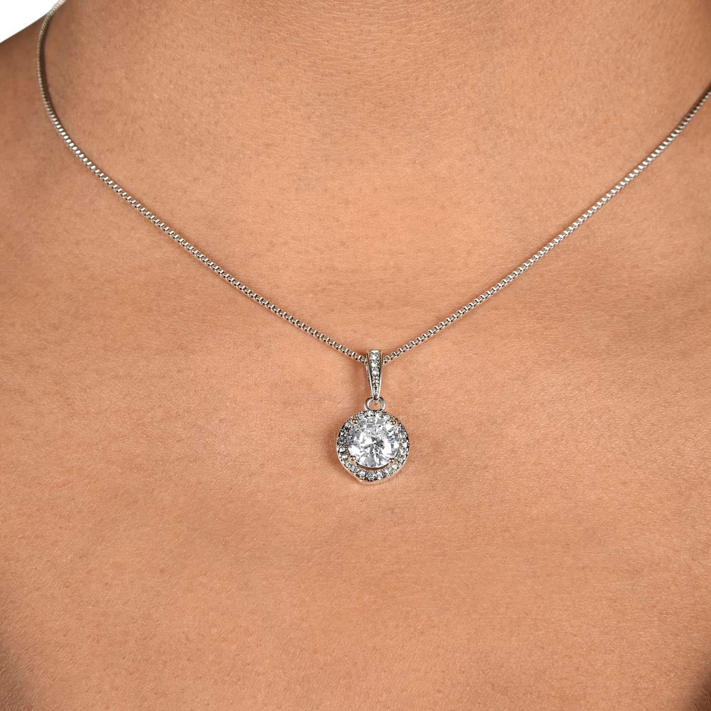 14K White Gold Cushion Cut Pendant – Sparkling Gift for Her