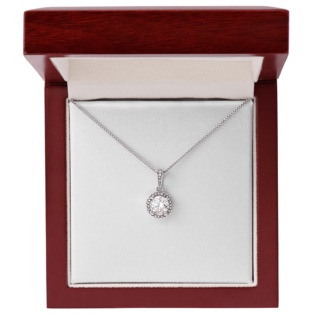 14K White Gold Cushion Cut Pendant – Sparkling Gift for Her