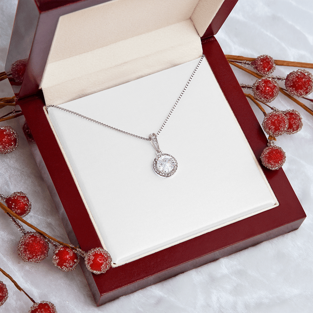 14K White Gold Cushion Cut Pendant – Sparkling Gift for Her