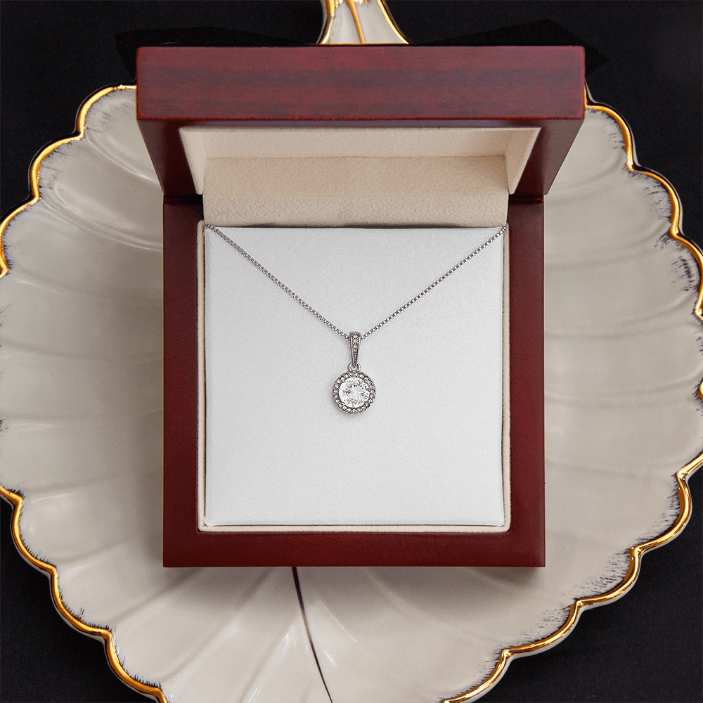 14K White Gold Cushion Cut Pendant – Sparkling Gift for Her
