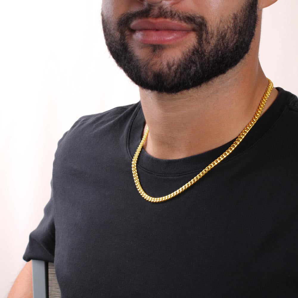 Men's 5mm Gold Curb Chain Necklace – Bold & Adjustable Statement Piece