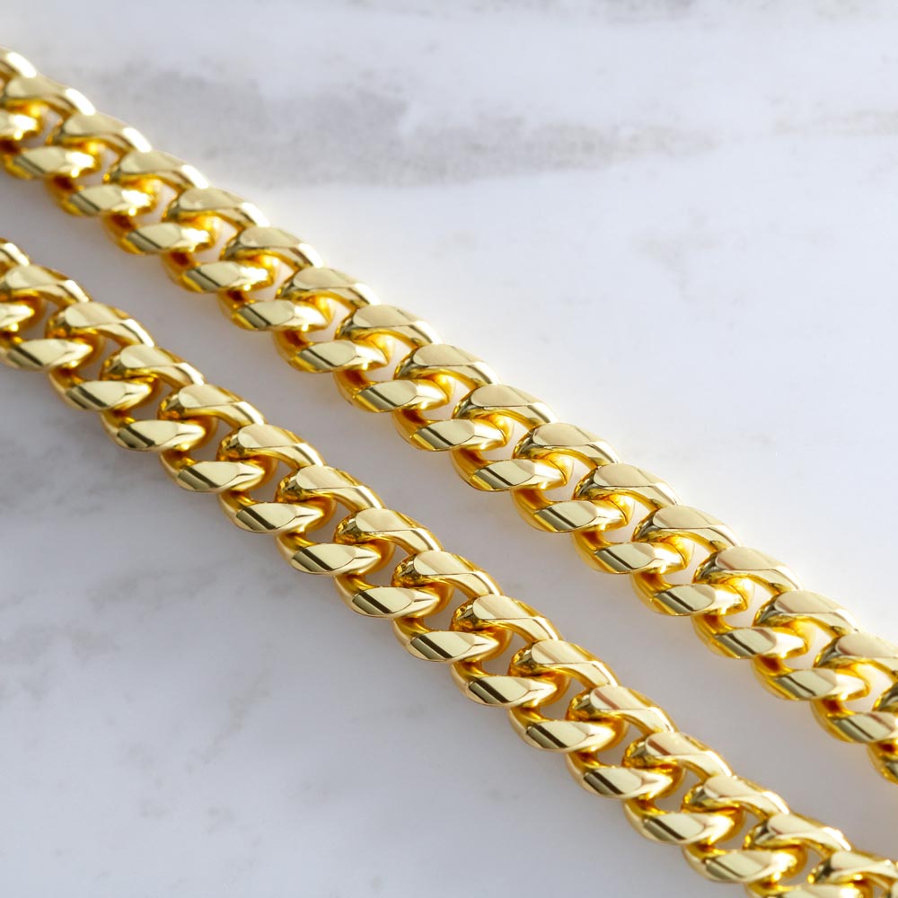Men's 5mm Gold Curb Chain Necklace – Bold & Adjustable Statement Piece