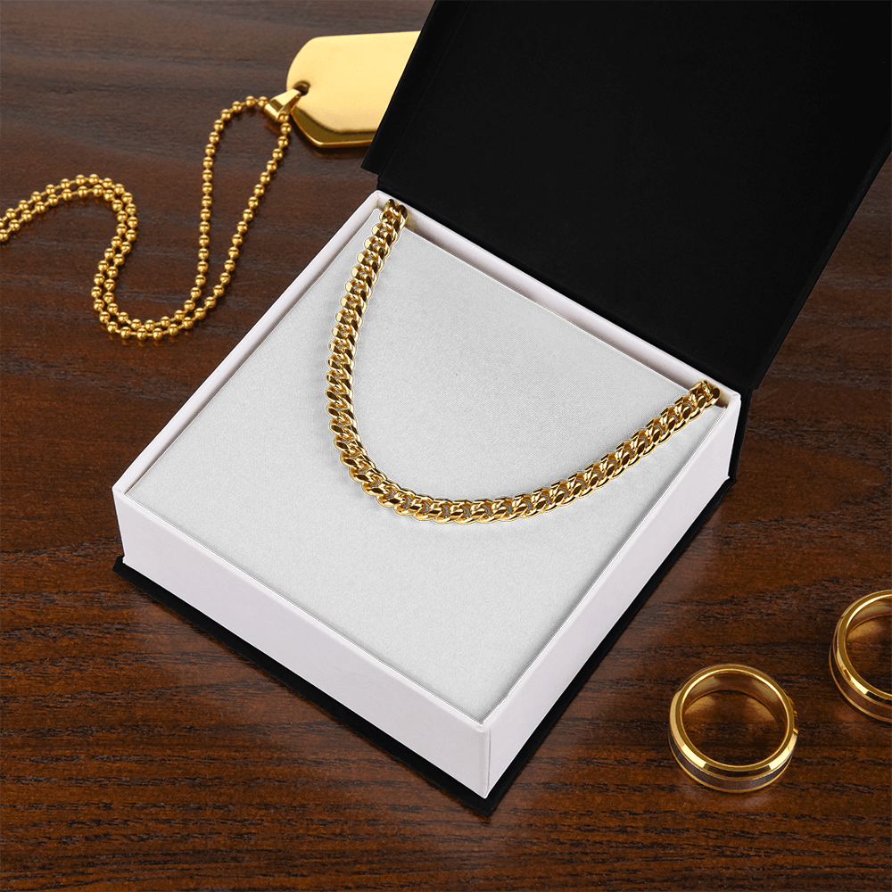 Men's 5mm Gold Curb Chain Necklace – Bold & Adjustable Statement Piece