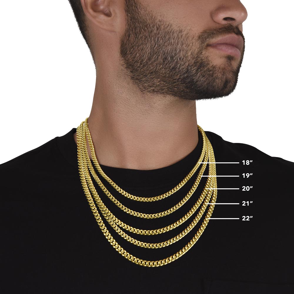 Men's 5mm Gold Curb Chain Necklace – Bold & Adjustable Statement Piece