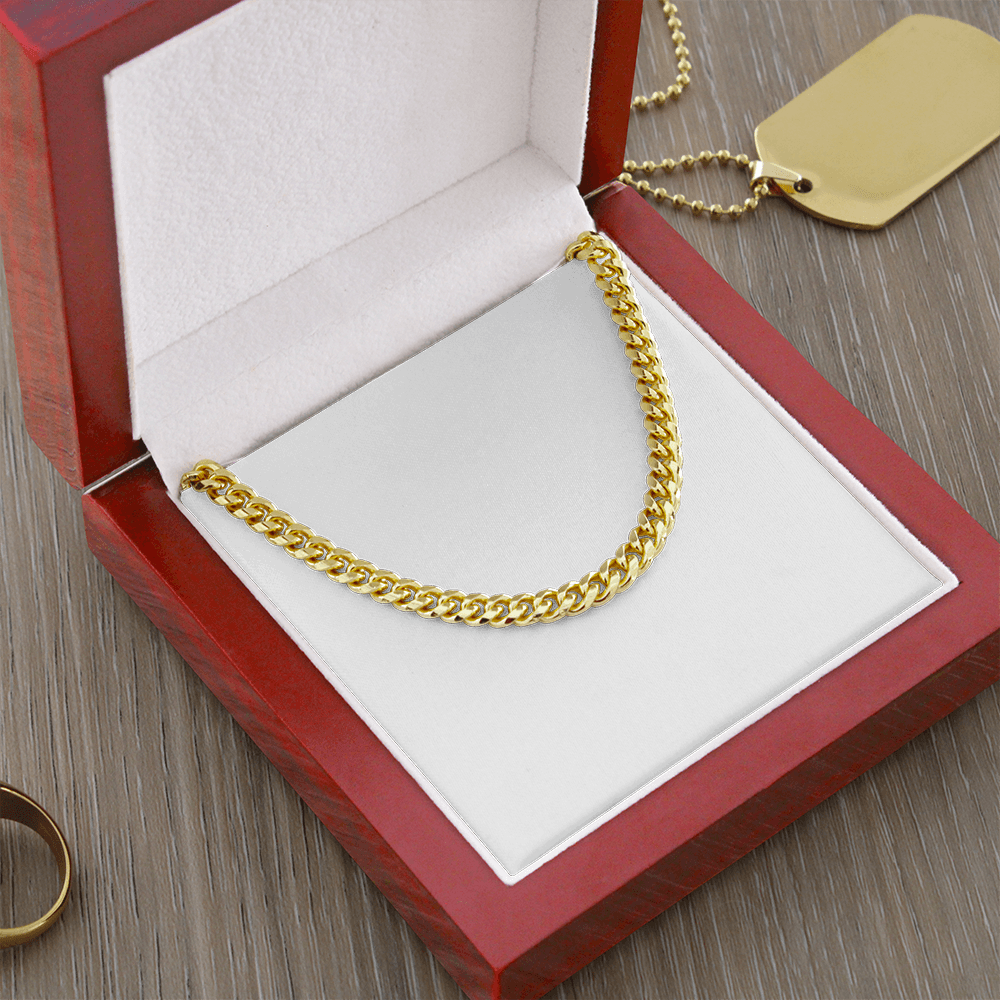 Men's 5mm Gold Curb Chain Necklace – Bold & Adjustable Statement Piece