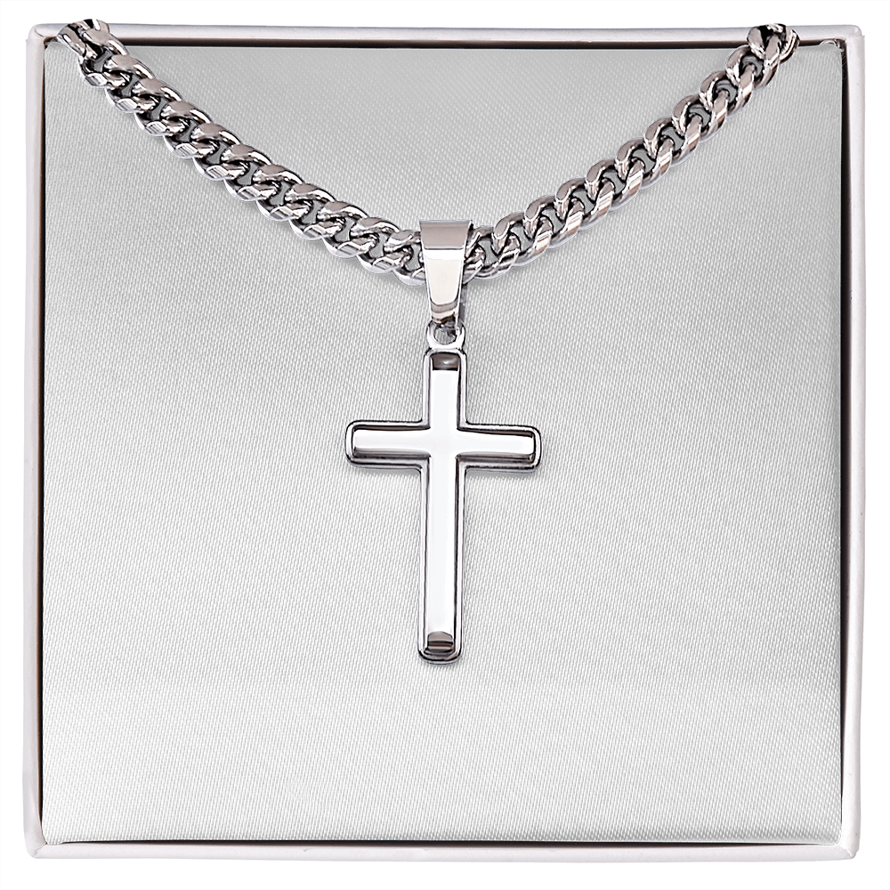 Men's Stainless Steel Cross Necklace – Christian Jewelry Gift