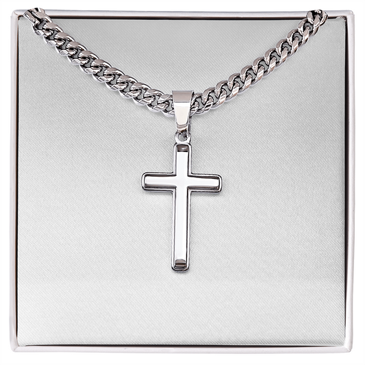 Men's Stainless Steel Cross Necklace – Christian Jewelry Gift