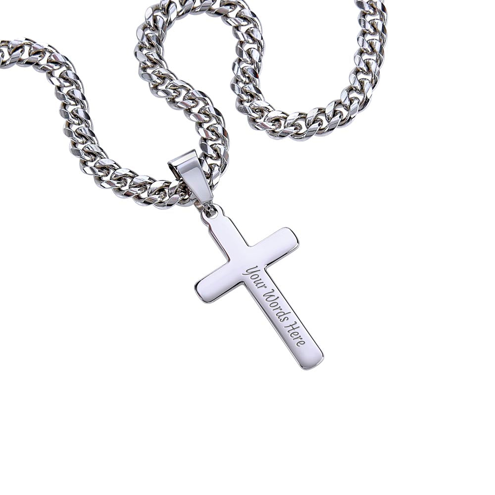 Men's Stainless Steel Cross Necklace – Christian Jewelry Gift