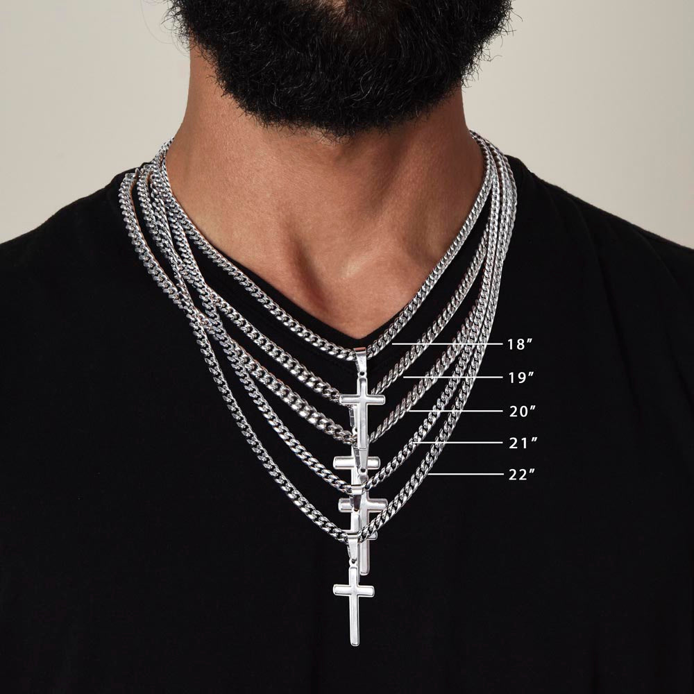 Men's Stainless Steel Cross Necklace – Christian Jewelry Gift