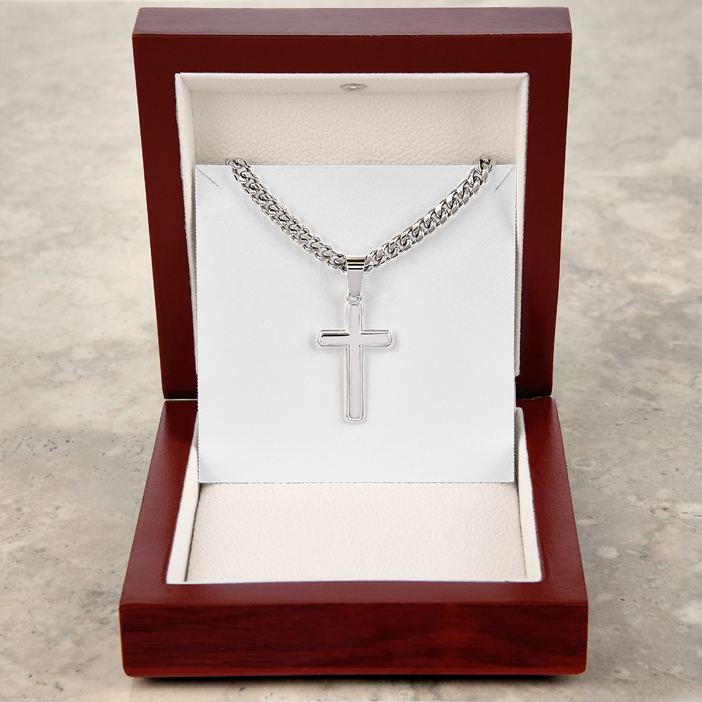 Men's Stainless Steel Cross Necklace – Christian Jewelry Gift