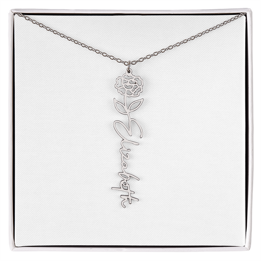 Custom Name Necklace with Elegant Script Font – Personalized Jewelry Gift
