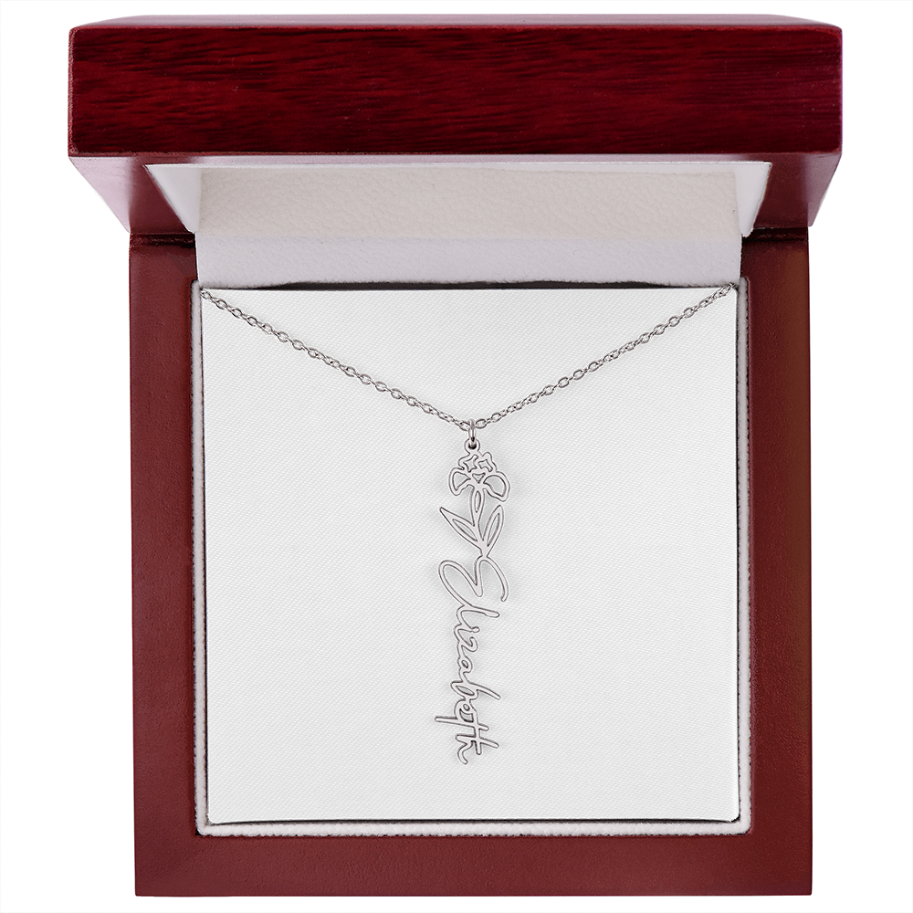 Custom Name Necklace with Elegant Script Font – Personalized Jewelry Gift