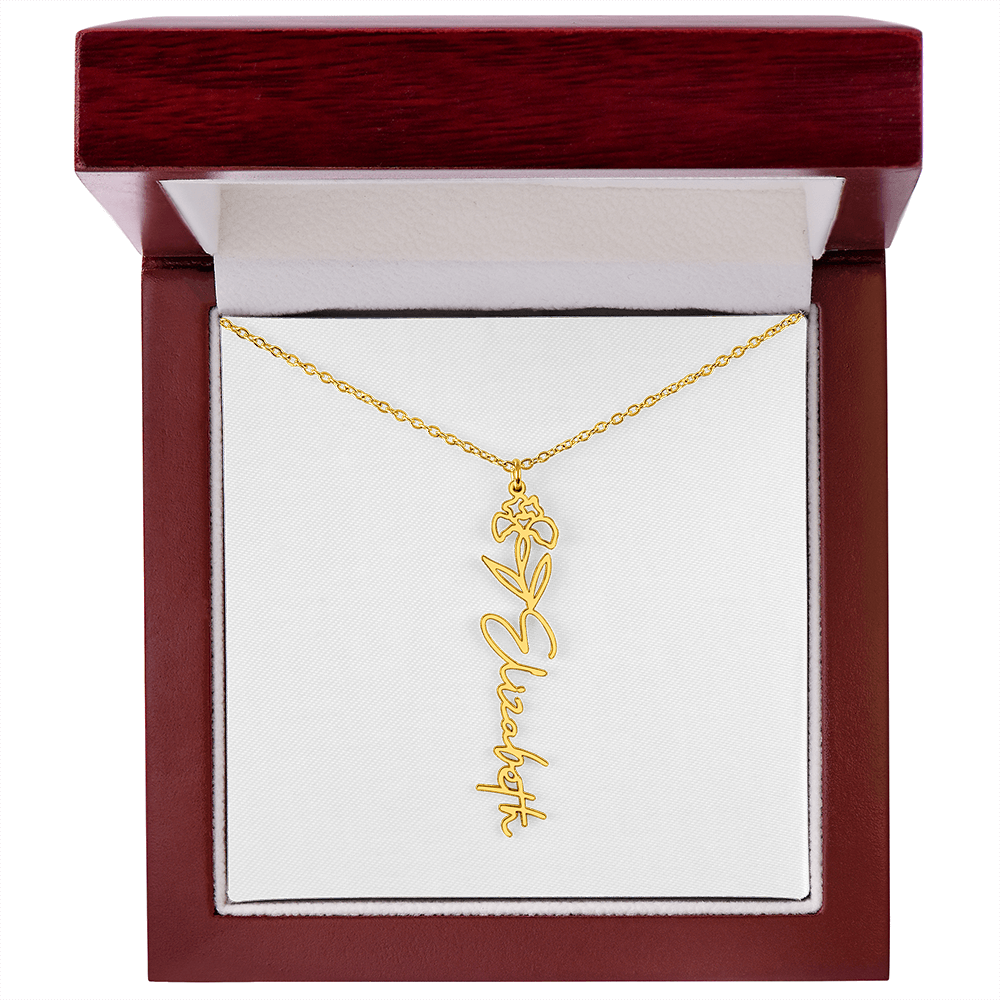 Custom Name Necklace with Elegant Script Font – Personalized Jewelry Gift