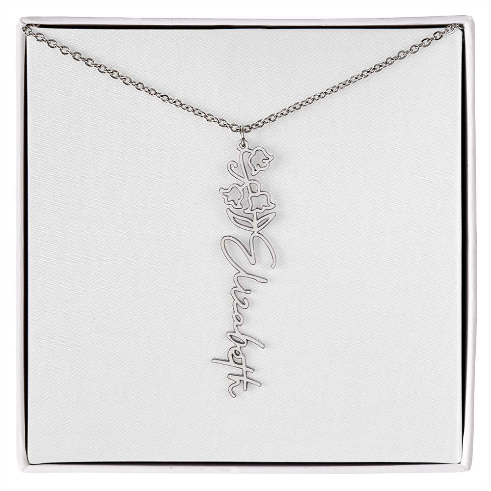Custom Name Necklace with Elegant Script Font – Personalized Jewelry Gift