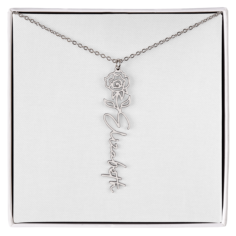 Custom Name Necklace with Elegant Script Font – Personalized Jewelry Gift