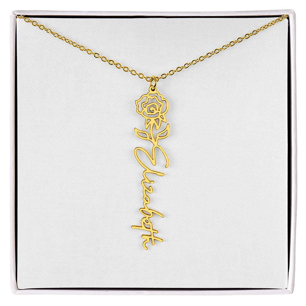 Custom Name Necklace with Elegant Script Font – Personalized Jewelry Gift