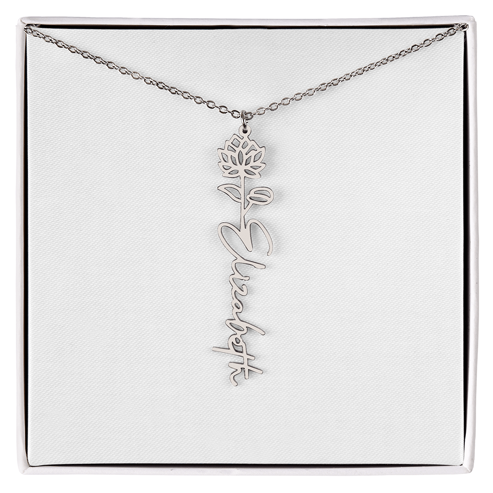 Custom Name Necklace with Elegant Script Font – Personalized Jewelry Gift
