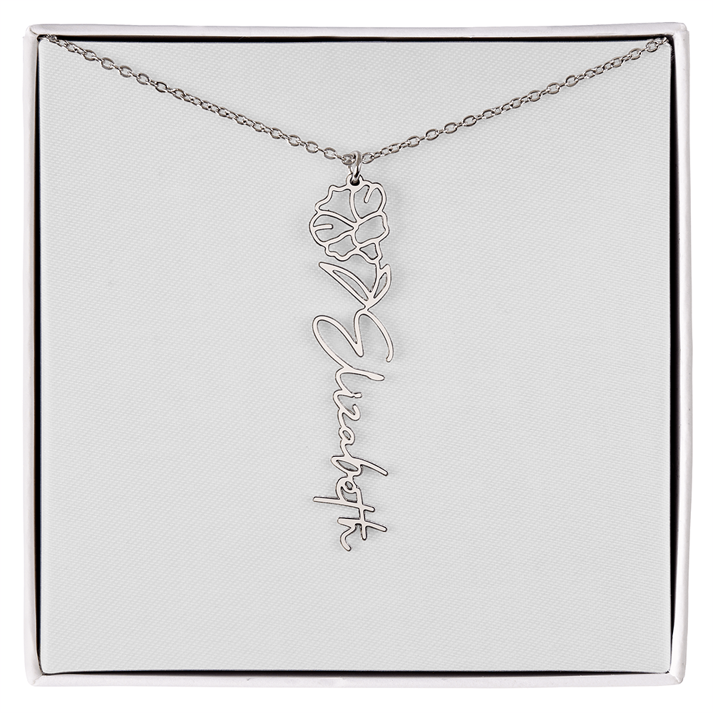 Custom Name Necklace with Elegant Script Font – Personalized Jewelry Gift