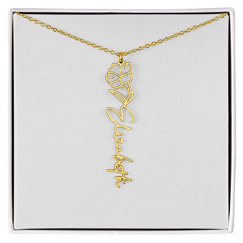 Custom Name Necklace with Elegant Script Font – Personalized Jewelry Gift