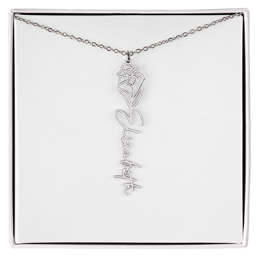 Custom Name Necklace with Elegant Script Font – Personalized Jewelry Gift