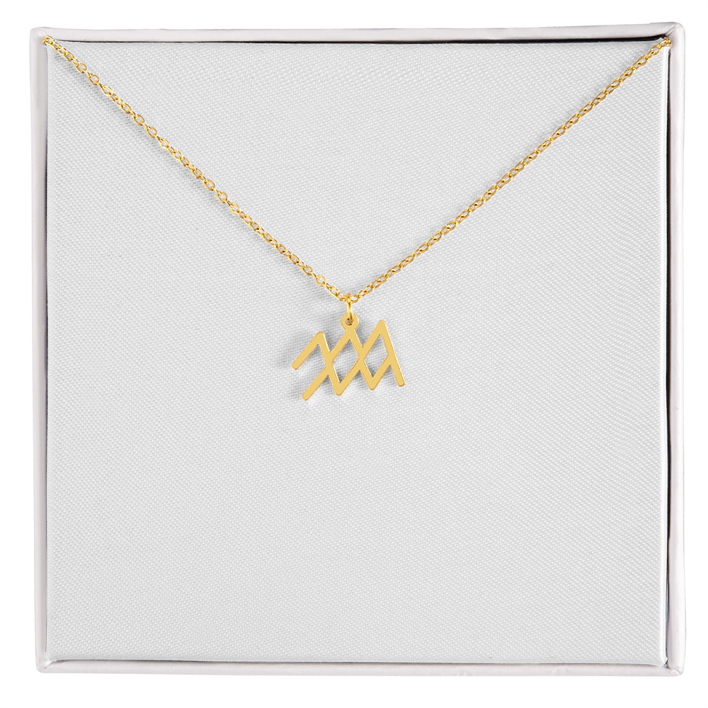 Zodiac Sign Necklace Minimalist Astrology Pendant Jewelry Gift for All 12 Horoscope Signs