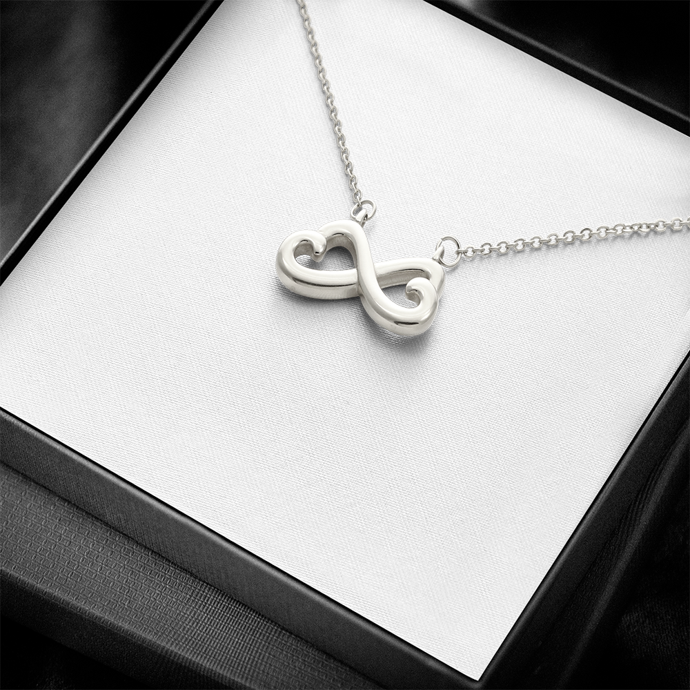 Interlocking Hearts Infinity Necklace – Romantic Gift for Wife or Girlfriend