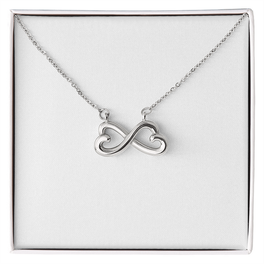 Interlocking Hearts Infinity Necklace – Romantic Gift for Wife or Girlfriend