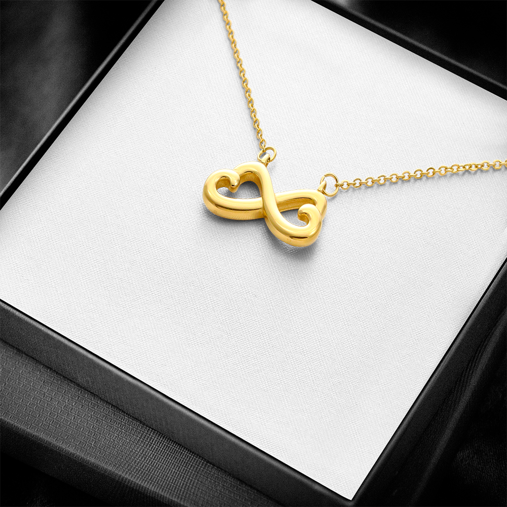 Interlocking Hearts Infinity Necklace – Romantic Gift for Wife or Girlfriend