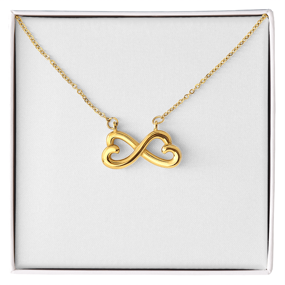 Interlocking Hearts Infinity Necklace – Romantic Gift for Wife or Girlfriend
